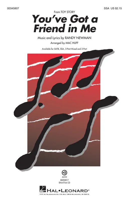 Kup Teď You've Got a Friend in Me (from Toy Story) / SSA* a klavír/akordy