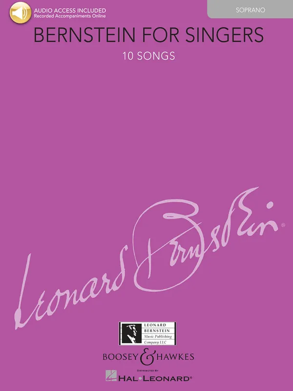 Originální BERNSTEIN FOR SINGERS + Audio Online / zpěv (soprán) a klavír