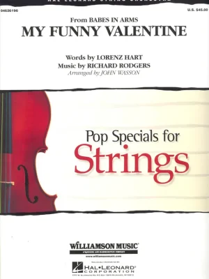 Horká Nabídka MY FUNNY VALENTINE - Pop Specials For Strings / partitura + party