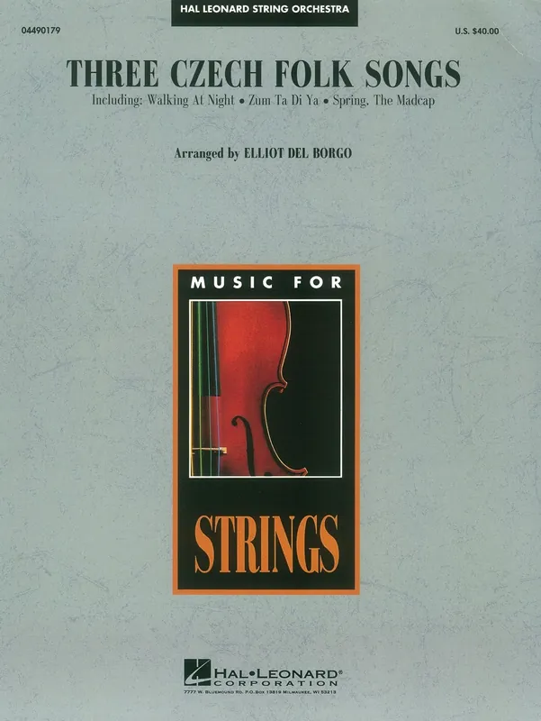 Originální Three Czech Folk Songs (Tři české lidové písničky) - smyčcový orchestr / partitura a party