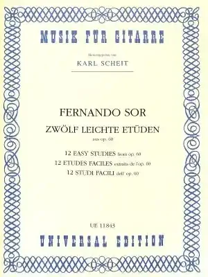 12 leichte Etüden op. 60 - Fernando Sor - Etudy pro kytaru Ověřený