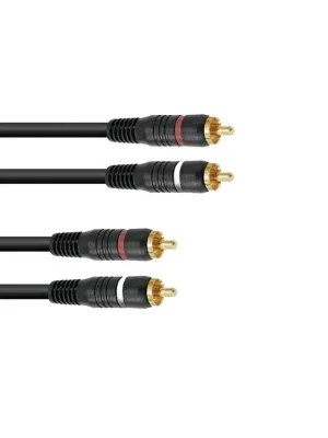 Kabel CC-09, propojovací kabel 2x 2 RCA zástrčka HighEnd, 90cm Cenová Bomba