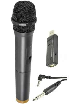 Sezónní Sleva QTX U-MIC-863.2, bezdrátový mikrofonní set s USB přijímačem, 863,2 MHz