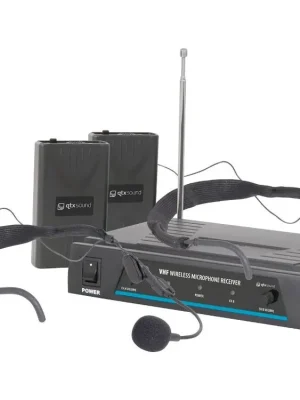 Cenový Hit QTX VN2, 2-kanálový bezdrátový mikrofonní set 173,8 MHz / 174,8 MHz