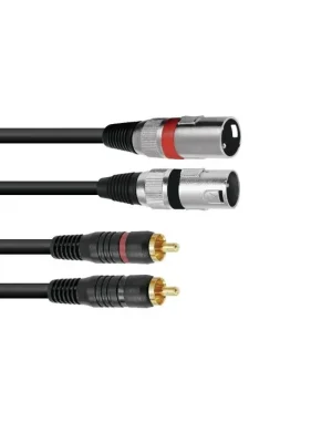 Kabel XC2-60 2x RCA - 2x XLR samec, 6 m Expresní Doručení