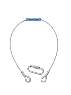 Eurolite Lanko jistící 6 mm x 1000 mm, až do 35 kg, stříbrné, karabina typ B Odeslání Ihned