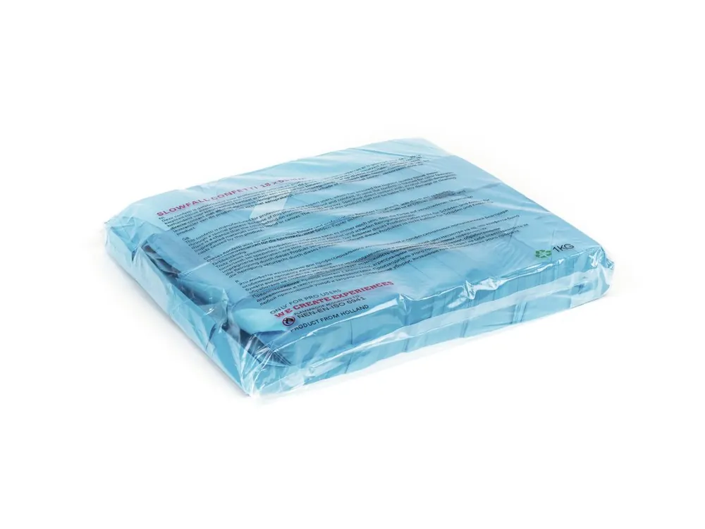 Tcm Fx pomalu padající obdélníkové konfety 55x18mm, neonové-modré, UV Ověřený