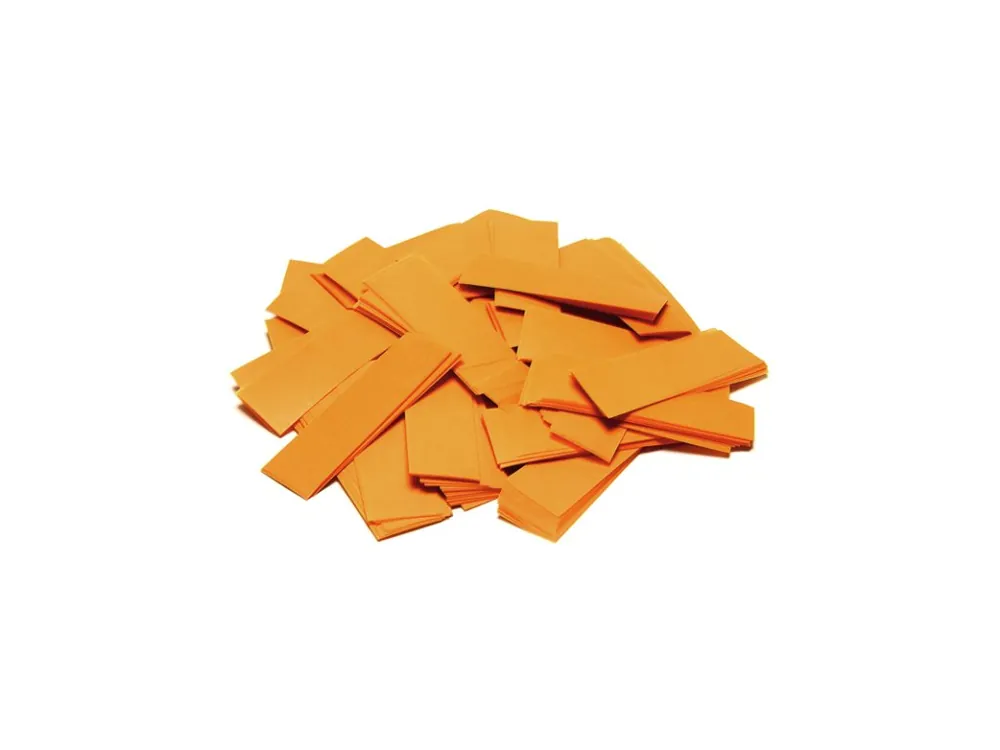 Levný Tcm Fx pomalu padající obdélníkové konfety 55x18mm, oranžové, 1kg
