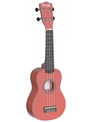 Značkový Stagg US LIPS, sopránové ukulele, růžové