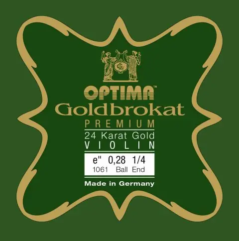 Aktuální Struny pro housle Goldbrokat Premium 24 Karat Gold