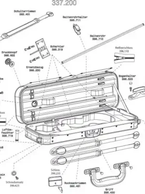 Náhradní díly - Houslové pouzdro JAEGER Prestige Originální