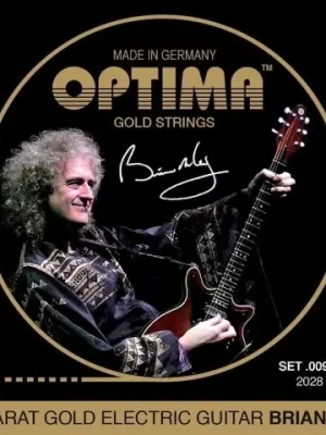 Super Cena Optima struny pro E-kytaru Gold Strings Round Wound